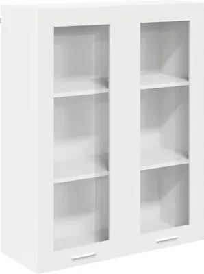 Image de vidaXL Armoire suspendue avec rangement Blanc 80 x 31 x 100 cm Bois composite