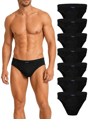 Immagine prodotto di BRUBAKER Slip da uomo 7 pezzi 100% cotone - taglia XL nero