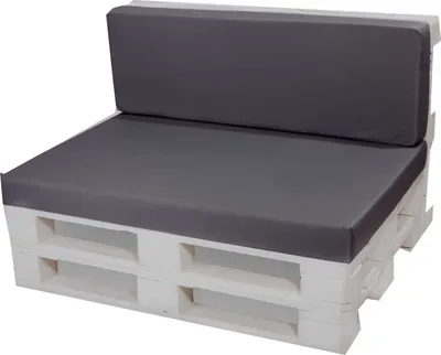 Obrázok produktu pre Paletová súprava vankúšov | Sedák 120x60 + opierka 120x40cm tmavosivá | Paletový vankúš vonkajší | Podsedák palety | paletové nábytkové vankúše | Setgarden