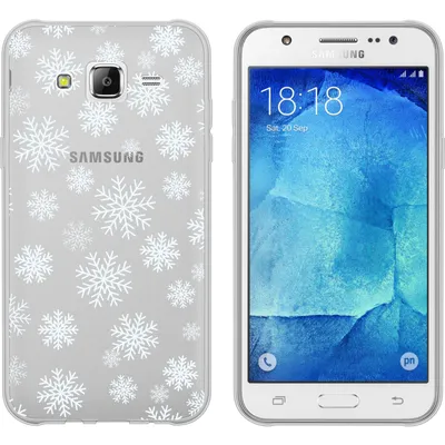 Produktbild von PhoneNatic Case kompatibel mit Samsung Galaxy J5 (2016) J510 Silikon-Hülle X Mas Weihnachten Schneeflocken M2