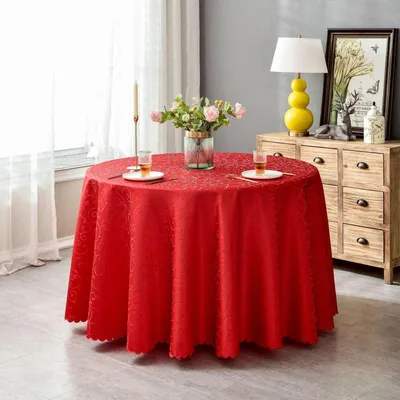 Produktbild von Jacquard-Tischdecke Rechteckig Rot 150 x 210 cm Polyester