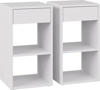 Produktbild von Nachttisch Vicco Dany Weiß 2er Set, Model 57880