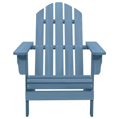 Image de vidaXL Chaise de jardin Adirondack en bois massif de sapin bleu