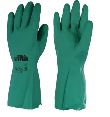 Produktbild von Industriehandschuhe Nitril-Kautschuk Gr. L/9 grün