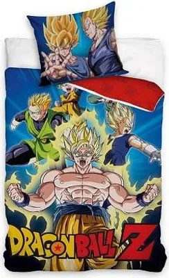 Immagine prodotto di Copripiumino Dragon Ball Z Sayens - 140 x 200 cm - cotone - 60 x 70 cm