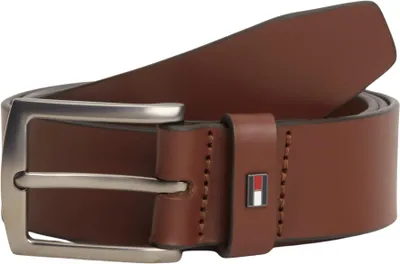 Productafbeelding van Tommy Hilfiger heren riem, model Denton, 3,5 cm breed, lederen riem, bruin (wintercognac), maat 8