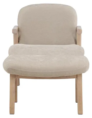 Image de Rile fauteuil avec repose-pieds beige.