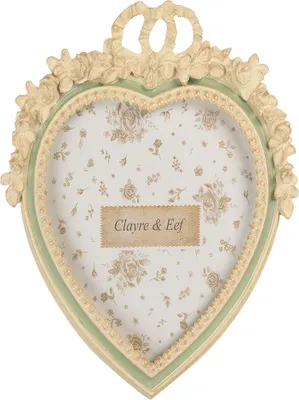 Produktbild von Clayre & Eef Bilderrahmen 13x18 cm Beige Grün Kunststoff