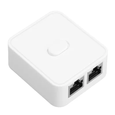 Immagine prodotto di Switch di rete Gigabit 2 porte 10/100/100 0Mbps 2 In 1 Out 1 In 2 Out switch estensore PoE Adattatore splitter di rete RJ45