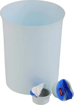 Produktbild von APS 2038 Tischrestebehälter, Tischmülleimer, Tischabfalleimer, 0,9 Liter, Ø 11 cm, Höhe 14 cm, Polypropylen, weiß