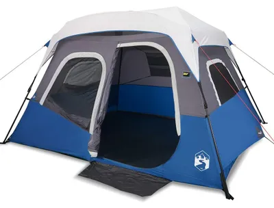 Image de vidaXL Tente familiale avec LED 6 personnes bleu clair Quick Release