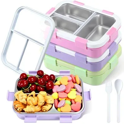 Immagine prodotto di Set di 3 contenitori per il pranzo - Lekvrij - Ideali per l'ufficio, i viaggi e le attività all'aperto