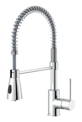 Produktbild von Lenz KALANI² Küchenarmatur Chrom – Profi-Spiralbrause, 2 Strahlarten, 360° Schwenkfunktion, EasyFix Montage, Markenmischdüse, 46070302