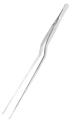Image de Pince de cuisine - En acier inoxydable - Pour la cuisson, le grill et la pâtisserie - 25 cm - Argentée