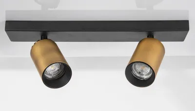 Produktbild von Nova Luce INUS Deckenleuchte GU10 2-fach Schwarz 27x6x12,7cm dimmbar 9460971