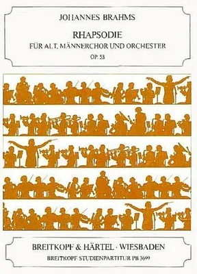 Produktbild von ISBN Rhapsodie op.53 für Alt Männerchor und Orchester Partitur, Musikalische Ausbildung, Taschenbuch