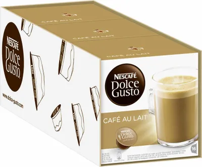 Obrázek produktu pro Dolce Gusto - Šálky na kávu Dolce Gusto Cafe Au Lait 16st | Box a 16 hlav | 3 kusy