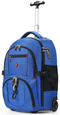 Imagen del producto de Mochila Rolgurt, resistente al agua, de 21x14x9 pulgadas, para portátil de 17,3 pulgadas, con ruedas y asa telescópica