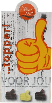 Produktbild von Voor Jou! Cadeau doos young duimpjes topper (100 gr)