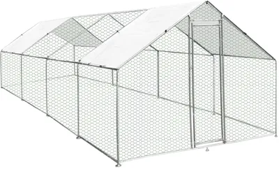 Produktbild von Hühnerstall Hühnerfreilauf Freilaufgehege Auslauf Hühnerkäfig UV Sonnendach Kleintierstall Hühnerhaus Freilauf Outdoor