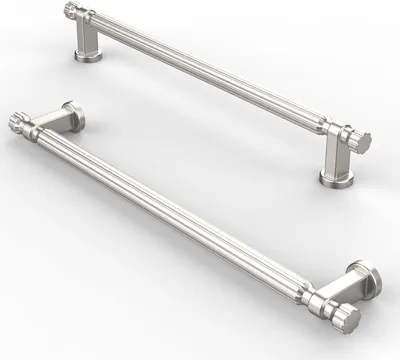 Immagine prodotto di Maniglia per mobili, lega di zinco, finitura satinata nichel, distanza tra i fori di 192 mm, confezione da 10 pezzi, per cucina