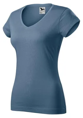 Zdjęcie produktu dla T-shirt damski Malfini FIT V-NECK 162 denim