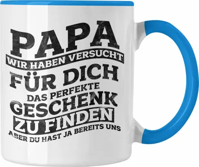 Produktbild von Trendation - Tasse für besten Vater Geschenk von Kindern Geschenkidee (Blau)
