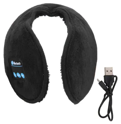 Obrázek produktu pro Teplé Bluetooth sluchátkové mušle na uši, ideální na zimu, bezdrátové přehrávání hudby, Bluetooth sluchátka
