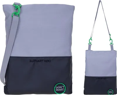 Produktbild von Turnbeutel Sportbeutel Kinder Jungen Elephant Hero Signature Attach Bag Gym Turnen Schule Schuhbeutel Schultergurt 13045 Color Block Grau Grün