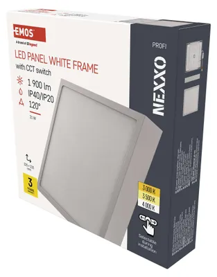 LED svítidlo NEXXO bílé, 22,5 x 22,5 cm, 21 W, teplá/neutrální bílá