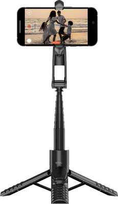 Produktbild von wiwu, Magnetischer Selfie-Stick 360° Bluetooth Fernbedienung, Schwarz