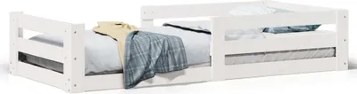 Produktbild von vidaXL Massivholzbett ohne Matratze Weiß 75x190 cm Kiefernholz