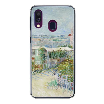 Produktbild von MuchoWow® Handyhülle Schutzhülle Hülle für Samsung Galaxy A40 Montmartre: hinter der Mühle von Galette - Vincent van Gogh Silikon Softcase Handy Hülle - Handy-Tasche