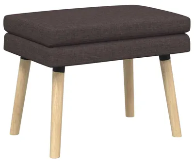 Image de Banc double vidaXL, marron foncé, 60 x 40 x 46 cm, tissu