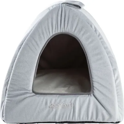 Produktbild von Zoofari® Haustierschlafplätze, mit recyceltem Material grau Katzenhöhle Pyramide