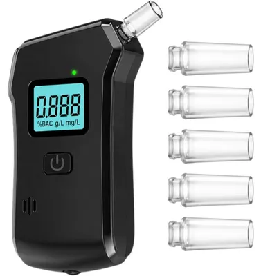 Obrázek produktu pro Digitální alkohol tester AL-40949 - Rychlá kontrola alkoholu v černé barvě KP40949