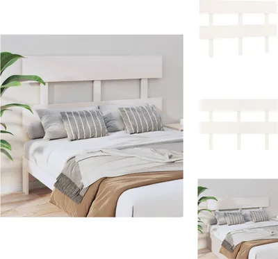 Immagine prodotto di vidaXL Testiera bianca 124x3x81 cm in legno di pino massiccio - Testate e piedi