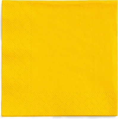 Produktbild von Sovie HORECA Cocktail-Servietten Gelb aus Tissue 24 x 24 cm, 3-lagig, 150 Stück