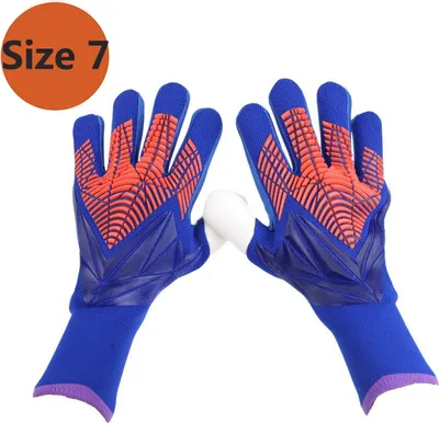 Produktbild von Torwarthandschuhe Handschuhe Kinder rutschfeste atmungsaktive für Jugendliche Blau Size 7