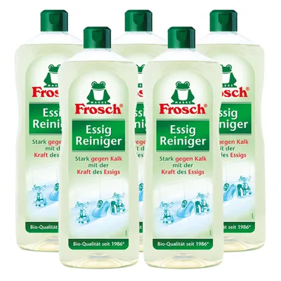 Produktbild von 5x Frosch Essig Reiniger 1 Liter - Stark gegen Kalk