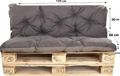 Produktbild von Palettenkissen set 120x60x50cm, Palettenkissen Anthrazit, Gartenkissen, europaletten sitzkissen, palettenkissen outdoor, Satz Kissen für Gartenmöbel