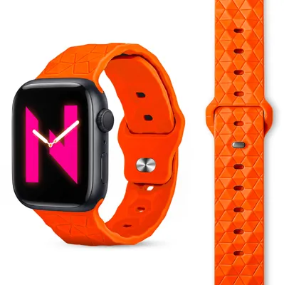Immagine prodotto di Bracciale Hexion per Apple Watch SE/10/9/8/7/6/5/4/3/2/1, bracciale sportivo in silicone, 38/40/41/42 mm - Arancione sole
