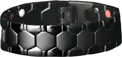 Produktbild von Männer Armband Magnetische Legierung Langlebig Abnehmbare Therapie Armband Täglichen Schmuck-Schwarz