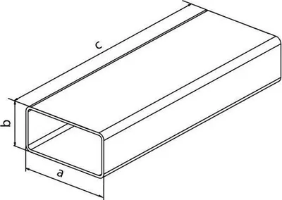 Immagine prodotto di Tubo di ventilazione HACO V 110x55x500 mm piatto