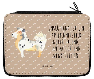 Produktbild von Mr. & Mrs. Panda Etui Hund Australien Shepherd - Hundeglück - Geschenk, Sprüche, Spruch, Federmappe, Bleistiftetui, Federmäppchen, Mäppchen, Familie, Federtasche