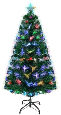 Kunstchristbaum 150 cm mit Beleuchtung, 170 PVC-Spitzen, Metallständer