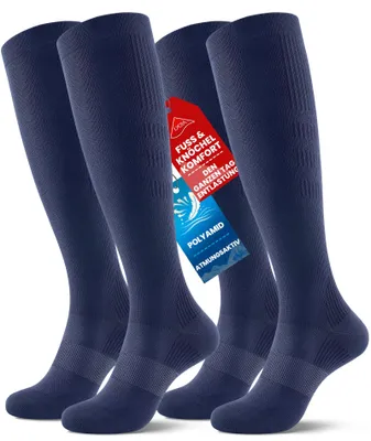 Productafbeelding van Ruixue compressiekousen voor dames en heren, 20-30 mmHg, gestreepte steunkousen