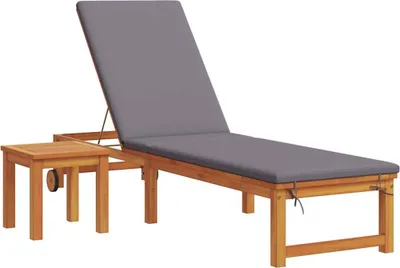 Immagine prodotto di vidaXL Lettino prendisole, 2 pezzi, marrone, legno massello di acacia