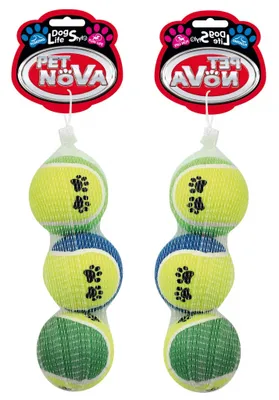 Produktbild von Hundespielzeug Tennisbälle Kauspielzeug Spielzeug Wurfspielzeug 2x3er SET