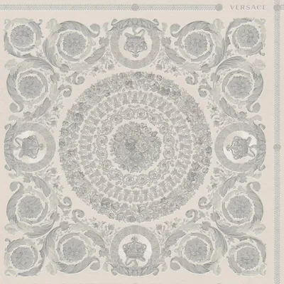 Image de Profhome 370555-GU Papier peint baroque brillant argent gris 7,035 m2